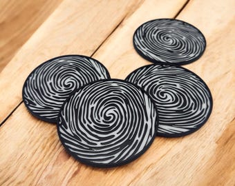 3D Printed Fingerprint Coasters: Modern Home Decor
