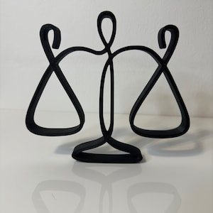 Libra Zodiac Sign, One Line sculpture, Minimalist Art Sculpture, 3D printed gift, Home Office Decor, Shelf Decor, Self Sitting Decor
