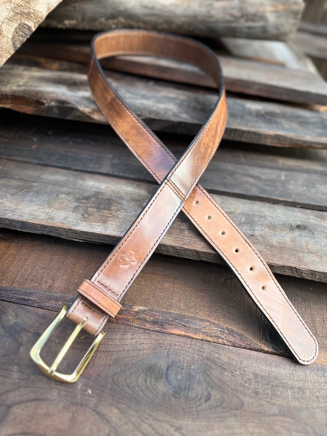 Shell Cordovan Dress Belt Etsy