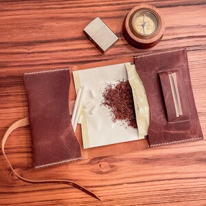 Personalized Leather Tobacco Pouch, Custom Handmade Tobacco Pouch, Leather Tobacco Holder, Rolling Tobacco Pouch, Leather Tobacco Bag