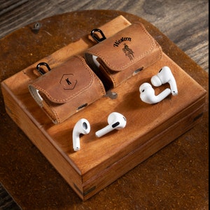Personalized Airpods Pro, AirPods Pro 2nd & 3rd Gen Case, AirPods Pro Case Leather, Leather AirPods Cover, Custom Leather AirPods Case