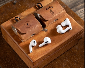 Personalized Airpods Pro, AirPods Pro 2nd & 3rd Gen Case, AirPods Pro Case Leather, Leather AirPods Cover, Custom Leather AirPods Case