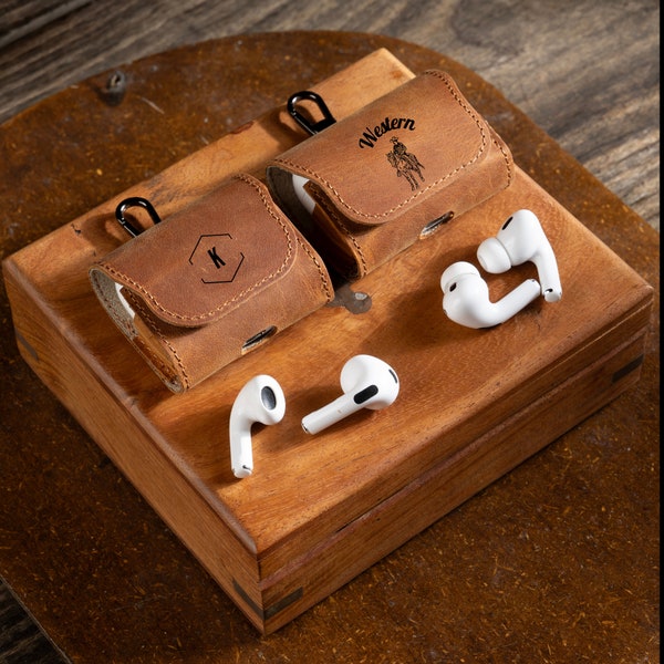 Personalized Airpods Pro, AirPods Pro 2nd & 3rd Gen Case, AirPods Pro Case Leather, Leather AirPods Cover, Custom Leather AirPods Case