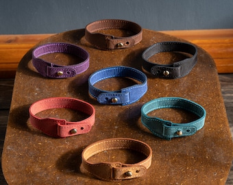Personalized Handmade Adjustable  Genuine Leather Bracelet, Gift for Him, Gift For Her, Leather Jewelry