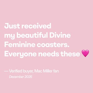 Mac Miller Divine Feminine Coaster Set (6x) + Holder – Limited Handmade Fan Edition image 2