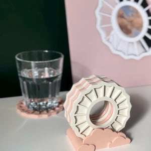 Mac Miller Divine Feminine Coaster Set (6x) + Holder – Limited Handmade Fan Edition image 1