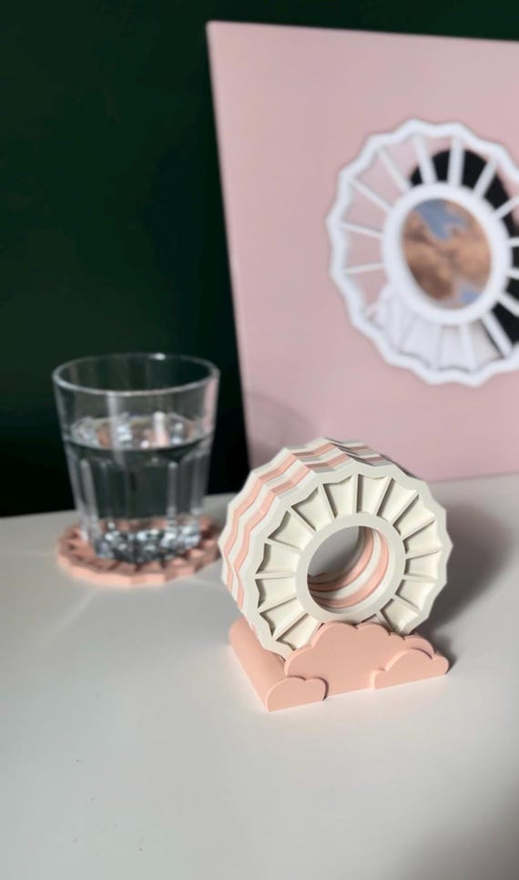 Mac Miller Divine Feminine Coaster Set (6x) + Holder – Limited Handmade Fan Edition