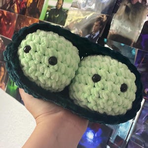 Peas in a Pod crochet plush