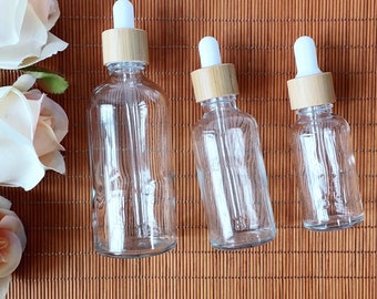 Essential Oil Bottle Glass Dropper Bottle for Perfume, Oils, Liquid Cosmetics, Refillable Glass Container Travel Perfume Packaging