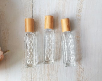 10ml Glas Roller Flasche Leere Roller Ball Flasche für ätherisches Öl, Reiseflasche, nachfüllbar, geeignet für Parfüm Kosmetiköle