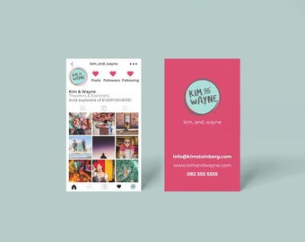 Instagram UI-Inspired Customizable Business Card Template | Editable Canva Design | Unique & Modern Networking Card | QR Code | PDF Guide