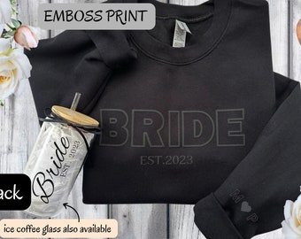 Gepersonaliseerd cadeau voor de bruid, bruidssweatshirt, initiële hartmouw, verlovingscadeau, uniek bruidsdouchecadeau, toekomstig mevrouw sweatshirt