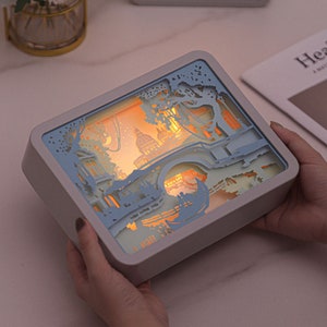 Lampada da intaglio tridimensionale in carta fatta in casa