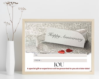 IOU Gift Certificate - Anniversary