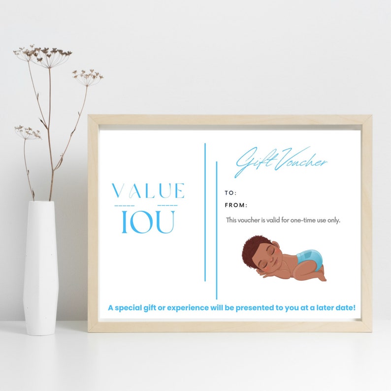 IOU Printable Gift Certificate It's A Boy - Etsy