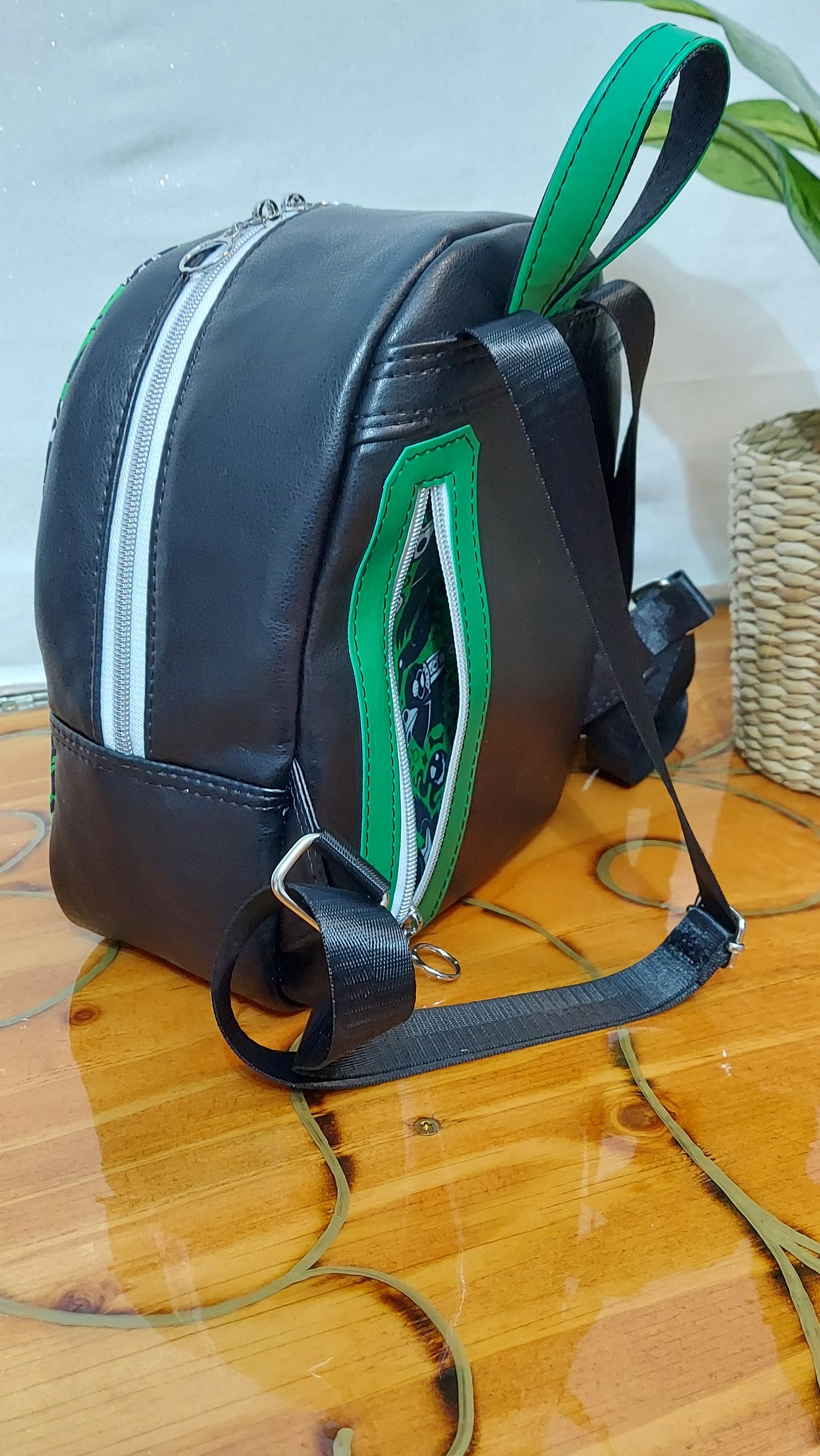 Small Backpack, Plague Doctor Mini Backpack, Black Death Bag 