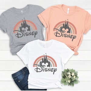 Disney Rainbow Castle Shirt, Disney Vintage ,Disney Family Shirt, Disney Castle Shirt, Disney Retro Shirt,Disneyworld Shirt,Disneyland Shirt