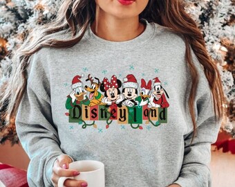 Christmas Disneyland Sweatshirt, Trendy Sweatshirt, Disneyland Sweatshirt, Oversized Sweatshirt, Christmas Sweatshirt, Christmas Gift