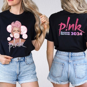 Pnk Pink Singer Summer Carnival 2024 Tour Shirt,Pink Fan Lovers Shirt,Music Tour 2024 Shirt,Trustfall Album Shirt,Concert 2024 Pnk shirt zdjęcie 3