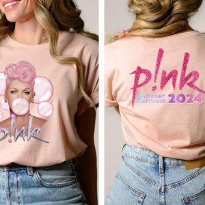 Pnk Pink Singer Summer Carnival 2024 Tour Shirt,Pink Fan Lovers Shirt,Music Tour 2024 Shirt,Trustfall Album Shirt,Concert 2024 Pnk shirt zdjęcie 4