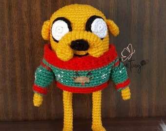 Jake the Dog Pattern - Adventure Time with Christmas Outfit