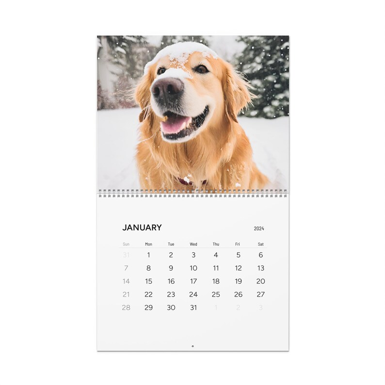 Dog Wall Calendars 2024 Etsy