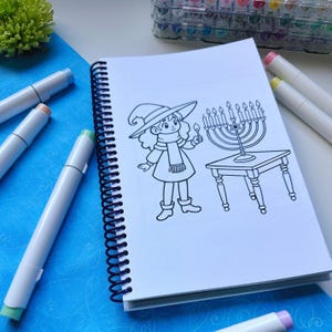 spooky Christmas coloring kid activity relaxing coloring page Christmas gift idea for adult cozy coloring book kids Christmas craft art idea image 9