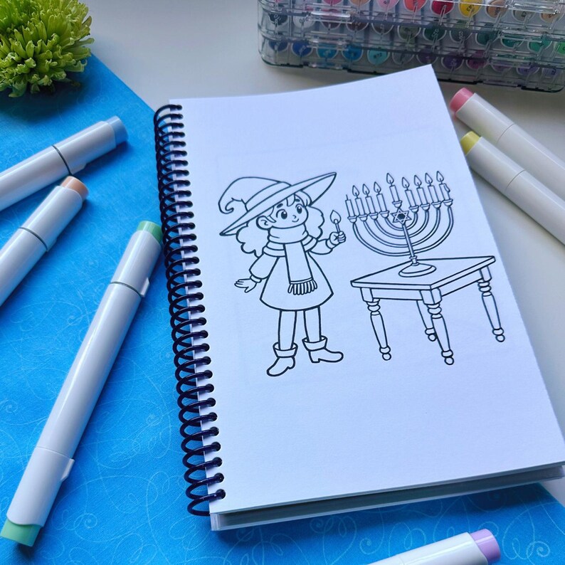 spooky Christmas coloring kid activity relaxing coloring page Christmas gift idea for adult cozy coloring book kids Christmas craft art idea image 9