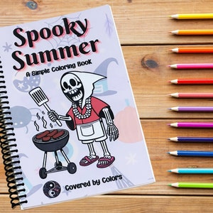 Spooky Summer Coloring Book, Simple Coloring, Stress Free Coloring ...