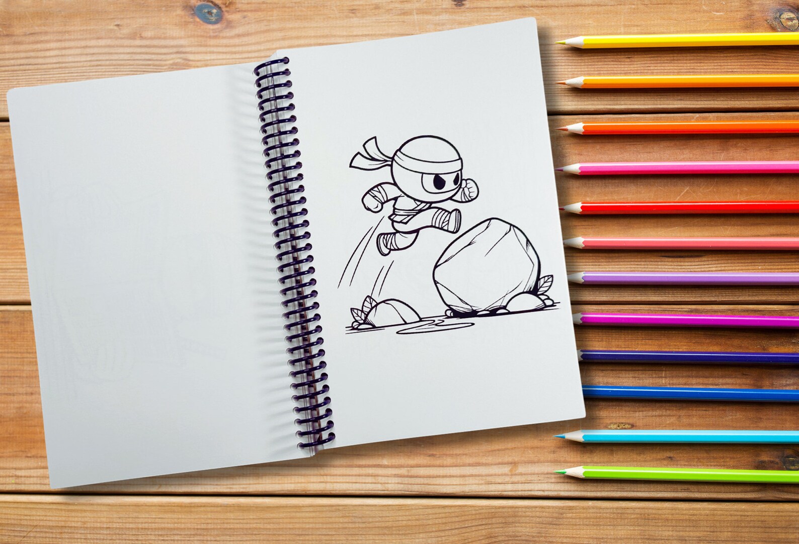 Ninjas Coloring Book Bold and Simple Coloring, Stress Free Coloring ...