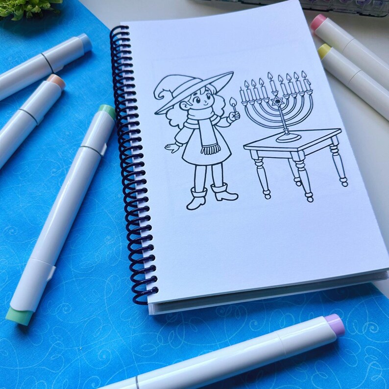spooky Christmas coloring kid activity relaxing coloring page Christmas gift idea for adult cozy coloring book kids Christmas craft art idea image 5