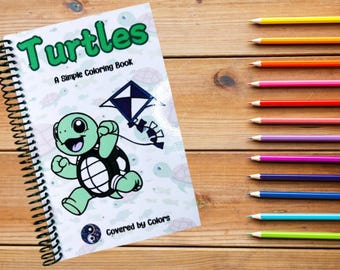 Turtles Coloring Book Bold and Simple Coloring Book Simple Coloring Sheets Page Minimal Coloring Pages Kids and Adults Coloring Book