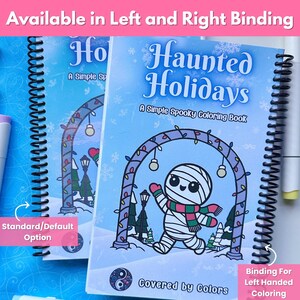 spooky Christmas coloring kid activity relaxing coloring page Christmas gift idea for adult cozy coloring book kids Christmas craft art idea image 2