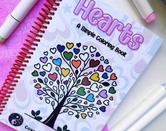 Hart kleur kunst pagina's voor volwassenen minimalistisch kleurboek voor kinderen liefde print kleurplaat voor meisje verjaardagscadeau volwassen kleurplaten tekening idee