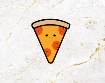Cute Pepperoni Pizza Sticker Decal, Waterproof Vinyl
