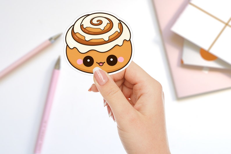 Cute Cinnamon Roll Sticker Weatherproof Kawaii Decal Etsy Cute Cinnamon Roll Sticker Weatherproof Kawaii Decal Etsy