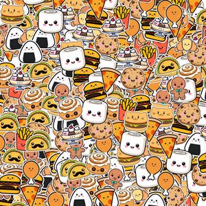 Cute Kawaii Food Mini Sticker Pack