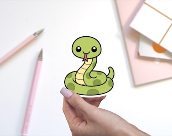 Water Resistant Snake Sticker, Vinyl Decal for Laptop, Water Bottle