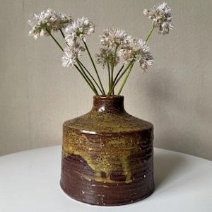 Vintage mid-century handmade studio pottery ceramic vase