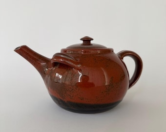 Ceramiczny czajniczek w stylu duńskim z połowy XX wieku, modernistyczna zastawa stołowa, naczynia do picia MCM