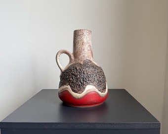 Vintage Mid Century Modern Fat Lava Handgemachte Keramik Dümler und Breiden Vase