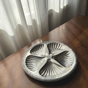 Vintage WMF Cromargan Stainless Steel Shell Tray: Mid-Century Modern Serving Platter