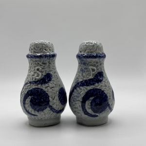 Vintage handmade German pottery ceramic salt and pepper shakers 70’s