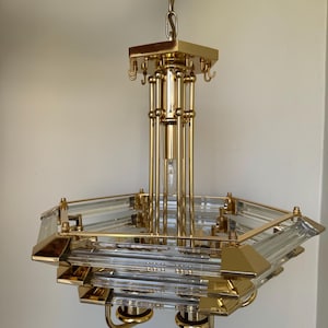 Large Vintage Hollywood Regency Design Chandelier from Bakalowits & Sohne