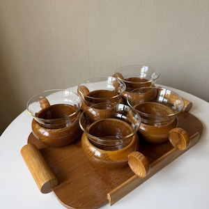 Vintage retro mid century 5 piece tea/coffee set with a serving plate