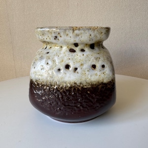 Vintage mid century modern fat lava handmade pottery vase West Germany by Jasba