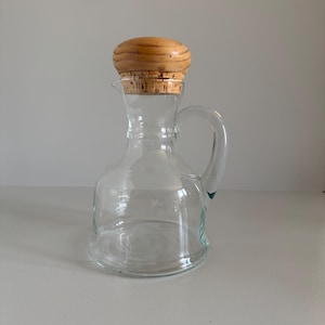 Vintage moderne glazen karaf uit het midden van de eeuw met deksel van Ingrid Glas