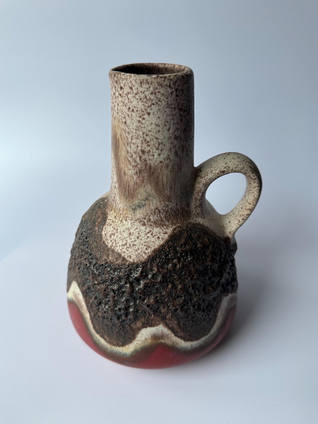 Vintage Mid Century Modern Fat Lava Handmade Pottery Dümler and