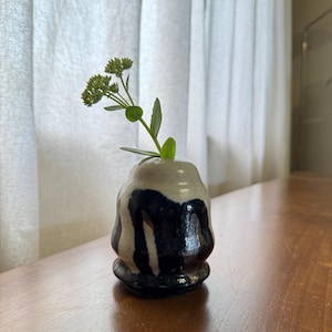 Vintage Mid Century moderne Keramik handgemachte Keramik Vase gestempelt