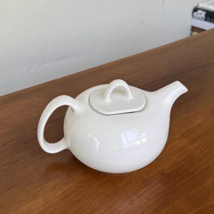 Vintage Mid Century Modern Danish style ceramic teapot, Modernist serveware, MCM drinkware